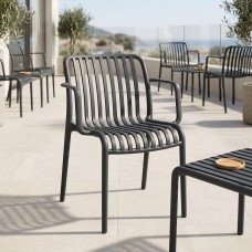 Πολυθρόνα Zoi pakoworld pp ανθρακί 54x57.5x79εκ Πολυθρόνα Zoi pakoworld pp ανθρακί 54x57.5x79εκ
