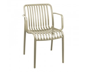 Πολυθρόνα Zoi pakoworld pp cappuccino 54x57.5x79εκ