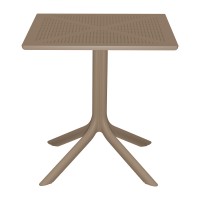 Τραπέζι Groovy pakoworld pp διατρητο cappuccino 60x60x76εκ