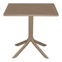 Τραπέζι Groovy pakoworld διατρητο pp cappuccino 80x80x74εκ