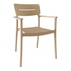 Πολυθρόνα Pilma pakoworld cappuccino PP 57x54x82εκ Πολυθρόνα Pilma pakoworld cappuccino PP 57x54x82εκ