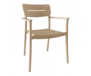 Πολυθρόνα Pilma pakoworld cappuccino PP 57x54x82εκ Πολυθρόνα Pilma pakoworld cappuccino PP 57x54x82εκ