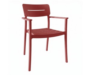 Πολυθρόνα Pilma pakoworld terracotta PP 57x54x82εκ Πολυθρόνα Pilma pakoworld terracotta PP 57x54x82εκ