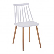 Καρέκλα Aurora I pakoworld pp σε λευκή απόχρωση-πόδι μεταλλικό φυσικό 43x48x79εκ Καρέκλα Aurora I pakoworld pp σε λευκή απόχρωση-πόδι μεταλλικό φυσικό 43x48x79εκ