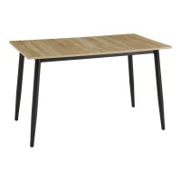 Τραπέζι Loza pakoworld sonoma MDF με μαύρο μεταλλικό πόδι 120x70x73εκ Τραπέζι Loza pakoworld sonoma MDF με μαύρο μεταλλικό πόδι 120x70x73εκ