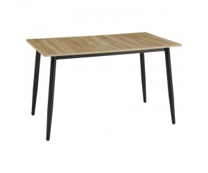 Τραπέζι Loza pakoworld sonoma MDF με μαύρο μεταλλικό πόδι 120x70x73εκ Τραπέζι Loza pakoworld sonoma MDF με μαύρο μεταλλικό πόδι 120x70x73εκ
