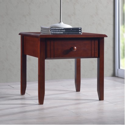 Κομοδίνο Juliene με συρτάρι ξύλο σε καρυδί απόχρωση 50x44x46εκ