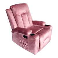 Πολυθρόνα relax Gessel pakoworld βελούδο σάπιο μήλο 80x90x98εκ Πολυθρόνα relax Gessel pakoworld βελούδο σάπιο μήλο 80x90x98εκ