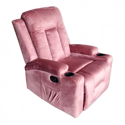 Πολυθρόνα relax Gessel pakoworld βελούδο σάπιο μήλο 80x90x98εκ Πολυθρόνα relax Gessel pakoworld βελούδο σάπιο μήλο 80x90x98εκ