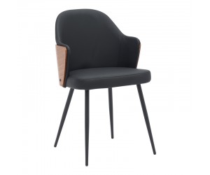 Καρέκλα Marci pakoworld μαύρο pu-πόδι μαύρο μέταλλο 58x58x91εκ Καρέκλα Marci pakoworld μαύρο pu-πόδι μαύρο μέταλλο 58x58x91εκ