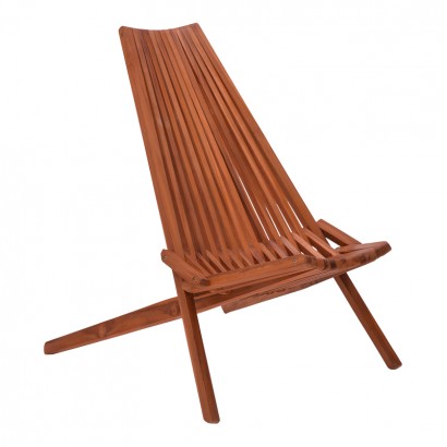 Πολυθρόνα Phoenox pakoworld πτυσσόμενη φυσικό teak ξύλο 65x90x87εκ