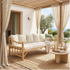 Καναπές Roziana pakoworld φυσικό teak ξύλο 210x100x80εκ Καναπές Roziana pakoworld φυσικό teak ξύλο 210x100x80εκ