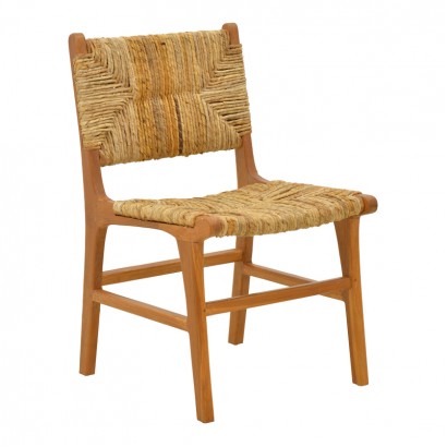 Καρέκλα Refane pakoworld σκελετός teak ξύλο με ψάθα σε φυσική απόχρωση 50x58x85εκ Καρέκλα Refane pakoworld σκελετός teak ξύλο με ψάθα σε φυσική απόχρωση 50x58x85εκ