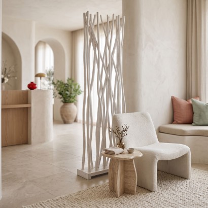Διακοσμητικό δαπέδου Jati pakoworld teak ξύλο σε white wash απόχρωση 60x20x190εκ Διακοσμητικό δαπέδου Jati pakoworld teak ξύλο σε white wash απόχρωση 60x20x190εκ