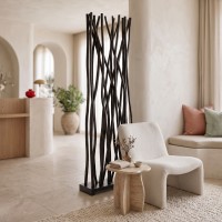 Διακοσμητικό δαπέδου Jati pakoworld μαύρο teak ξύλο 60x20x190εκ Διακοσμητικό δαπέδου Jati pakoworld μαύρο teak ξύλο 60x20x190εκ