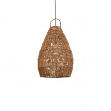 Φωτιστικό οροφής Kelog Inart ψάθα σε καφέ απόχρωση 50x50x70εκ