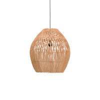 Φωτιστικό οροφής Irden Inart rattan σε φυσική απόχρωση Φ50x40εκ