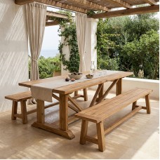 Τραπέζι Smarious pakoworld teak ξύλο σε φυσική απόχρωση 250x100x78εκ Τραπέζι Smarious pakoworld teak ξύλο σε φυσική απόχρωση 250x100x78εκ