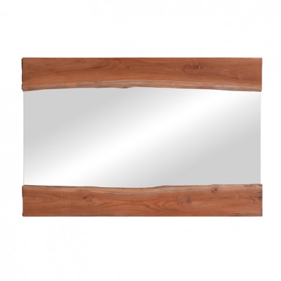 Καθρέπτης Riverine pakoworld teak ξύλο σε φυσική απόχρωση 120x80x4εκ