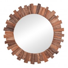 Καθρέπτης Rounder pakoworld teak ξύλο σε φυσική απόχρωση Φ100x5εκ Καθρέπτης Rounder pakoworld teak ξύλο σε φυσική απόχρωση Φ100x5εκ