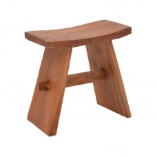 Σκαμπό Shogun pakoworld teak ξύλο σε φυσική απόχρωση 46x28x46εκ