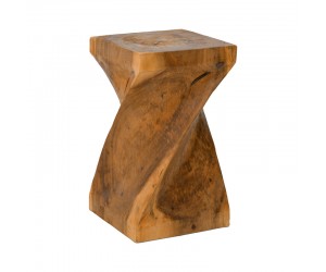 Σκαμπό Cruz pakoworld suar ξύλο σε φυσική απόχρωση 35x35x60εκ