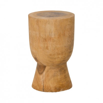 Σκαμπό Koa pakoworld suar ξύλο σε φυσική απόχρωση Φ28x46εκ