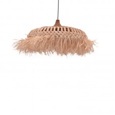 Φωτιστικό οροφής Borobe Inart sisal σε φυσικό χρώμα Φ80x45εκ