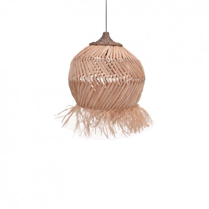 Φωτιστικό οροφής Koronse Inart sisal σε φυσικό χρώμα Φ55x68εκ