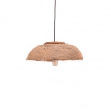 Φωτιστικό οροφής Pictere Inart abaca ξύλο σε φυσικό χρώμα Φ50x20εκ