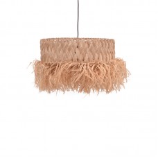 Φωτιστικό οροφής Annhele Inart sisal σε φυσικό χρώμα Φ50x35εκ