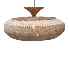 Φωτιστικό οροφής Lafrene Inart sisal σε φυσικό χρώμα Φ90x43εκ