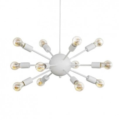 Φωτιστικό οροφής πολύφωτο Ponile pakoworld λευκό μέταλλο 100x110εκ