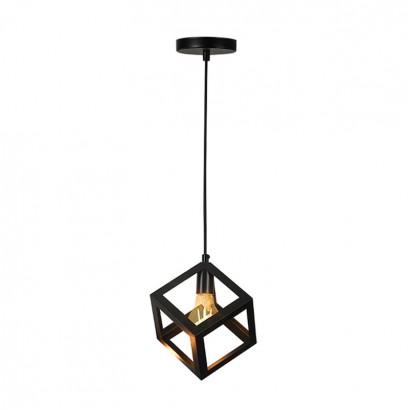 Φωτιστικό οροφής Kibe pakoworld μαύρο μέταλλο 22x28εκ