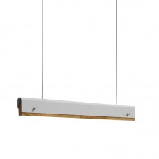 Φωτιστικό οροφής Rafmole pakoworld Led λευκό μέταλλο-ξύλο 120x7.5εκ