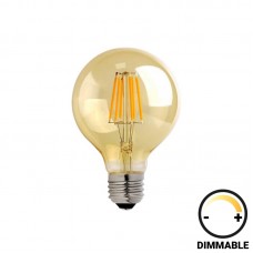 Λαμπτήρας LED G95 Bulb pakoworld dimmable 4W E27 2700K 200-220V amber Λαμπτήρας LED G95 Bulb pakoworld dimmable 4W E27 2700K 200-220V amber