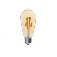 Λαμπτήρας LED ST64 Bulb pakoworld 4W 3000K E27 2700K amber Λαμπτήρας LED ST64 Bulb pakoworld 4W 3000K E27 2700K amber