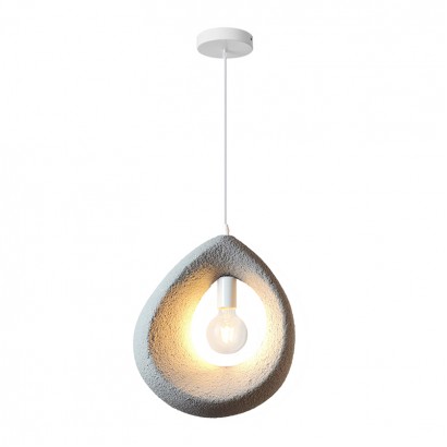 Φωτιστικό οροφής led Ferclyn pakoworld E27 ps σε ανοιχτό γκρι 32x24x35εκ