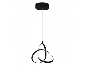 Φωτιστικό οροφής Trinity pakoworld led μέταλλο μαύρο Φ22x100εκ