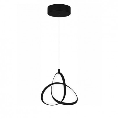 Φωτιστικό οροφής Trinity pakoworld led μέταλλο μαύρο Φ22x100εκ