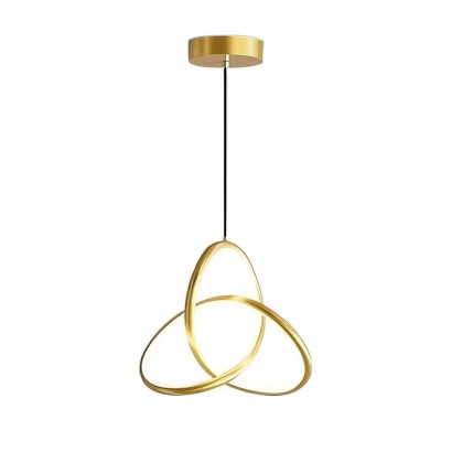 Φωτιστικό οροφής Trinity pakoworld led μέταλλο χρυσό Φ22x100εκ