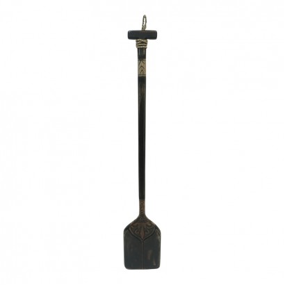 Διακοσμητικό τοίχου κουπί Boon Inart μαόνι ξύλο σε μαύρη-φυσική απόχρωση 20x3x120εκ