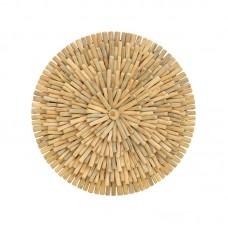 Διακοσμητικό τοίχου Decofy Inart drift ξύλο σε φυσική απόχρωση Φ60x5εκ