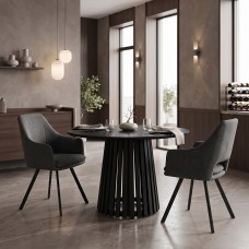 Τραπέζι Kenda I pakoworld mindi ξύλο μαύρο Φ120x75εκ Τραπέζι Kenda I pakoworld mindi ξύλο μαύρο Φ120x75εκ