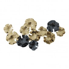 Διακοσμητικό τοίχου Merinda Inart μέταλλο σε χρυσή-μαύρη απόχρωση 88x47x5εκ