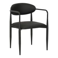 Πολυθρόνα Kalone pakoworld pu σε μαύρη απόχρωση 56x55x78εκ