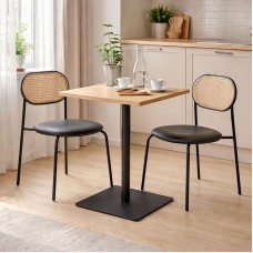 Τραπέζι Nerobian pakoworld mdf σε sonoma απόχρωση 60x60x75εκ