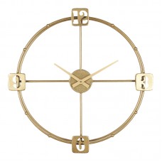 Ρολόι τοίχου Hunga Inart μέταλλο σε χρυσή απόχρωση 60x7.5x60εκ