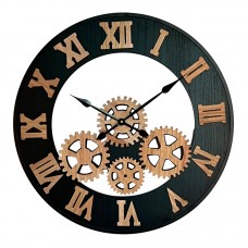 Ρολόι τοίχου Graniz Inart μέταλλο σε μαύρη απόχρωση 60x3x60εκ