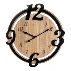 Ρολόι τοίχου Anga Inart μέταλλο σε μαύρη απόχρωση 46x3.5x50εκ